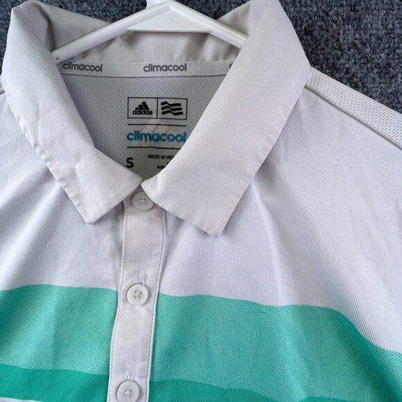 Adidas Golf Polo Climacool Short Sleeve Athletic Golf Shirt Mens Small White - Picture 5 of 13
